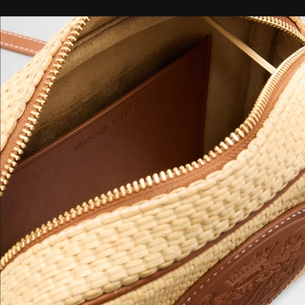 Veronica Beard Raffia Click Crossbody NWT - Picture 4 of 12